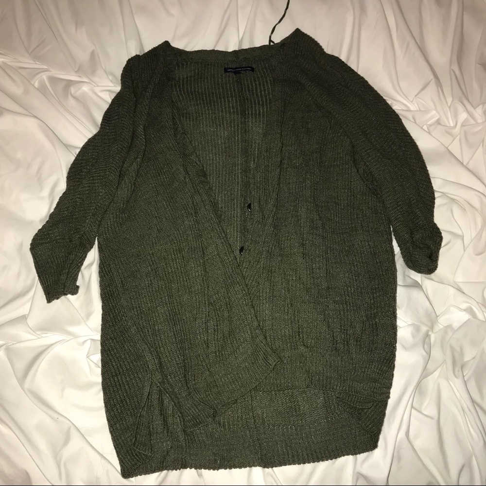 🚫‼️SOLD‼️🚫Oversized Olive Green Cardigan